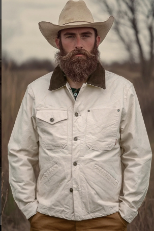 Iron and Resin - Bronson Jacket Toughbuild Cotton Canvas in Antique White