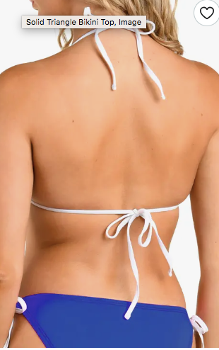 Citrus Triangle Bikini Top Ocean