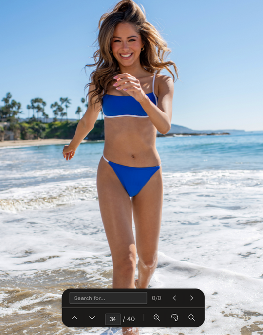 Citrus Solid Side Tab Hipster Blue