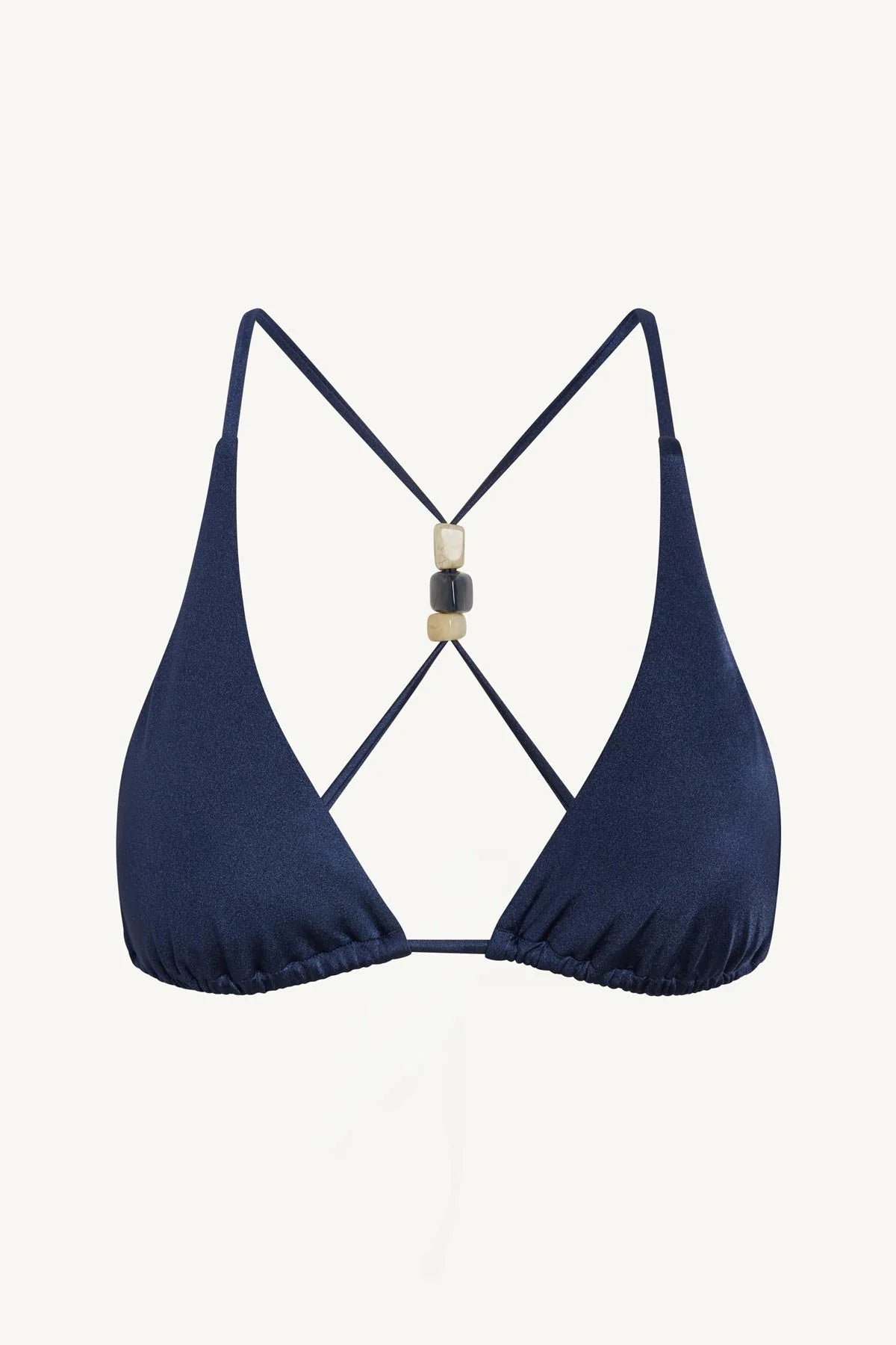 Vitamin A Terra Halter Triangle Top - Midnight Indigo EcoShimmer
