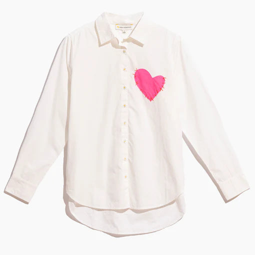 Mia Shirt Imperfect Heart Pocket White