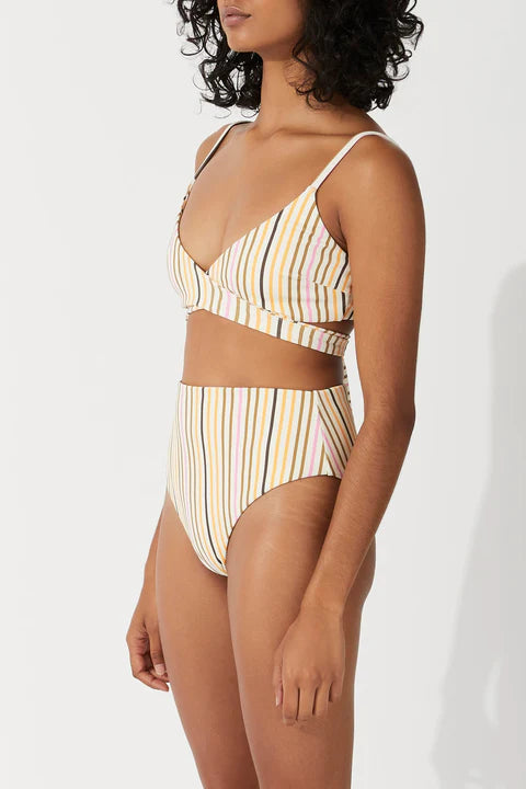 MANDARIN STRIPE WAISTED FULL BRIEF