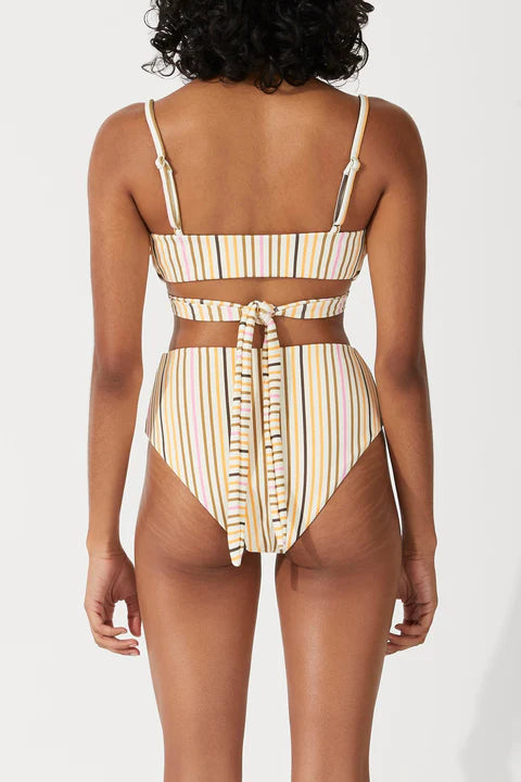 MANDARIN STRIPE WAISTED FULL BRIEF