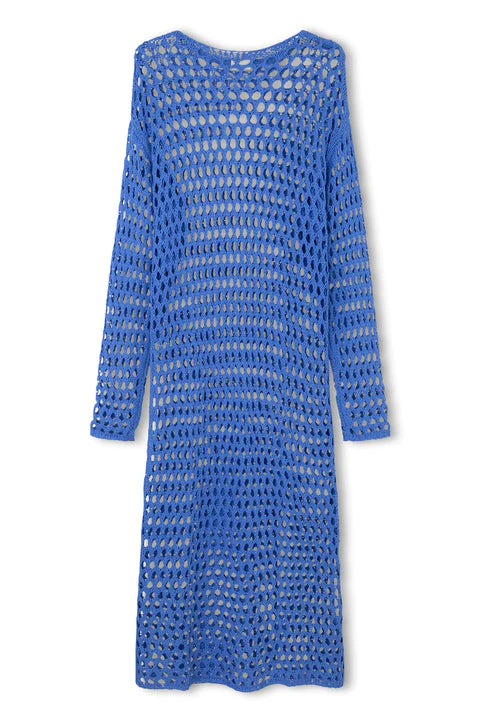 SKY CROCHET KNIT DRESS