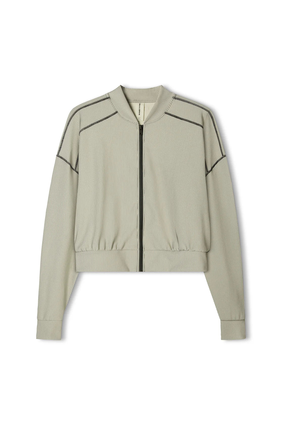 STRIPE RIB JACKET - COCONUT