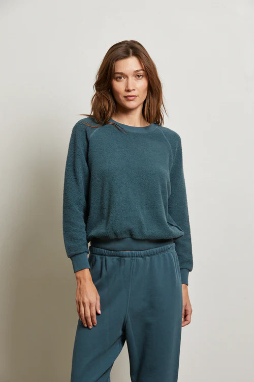 Ziggy inside out cotton fleece shrunken crew
