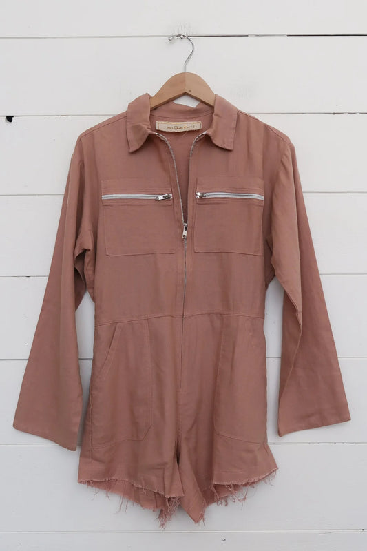 Amazon Palmetto Romper Dusty Pink