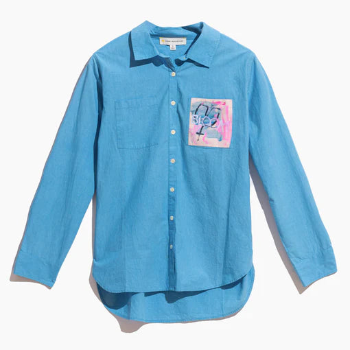 Mia Shirt in Boom Bloom Azure