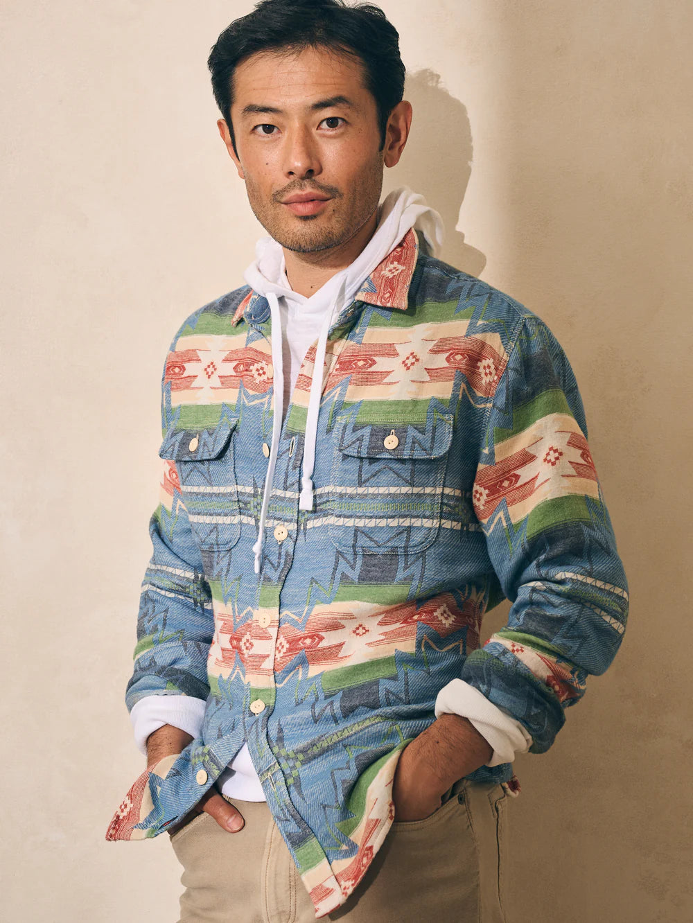Doug Good Feather Canyon Overshirt Cobalt Star