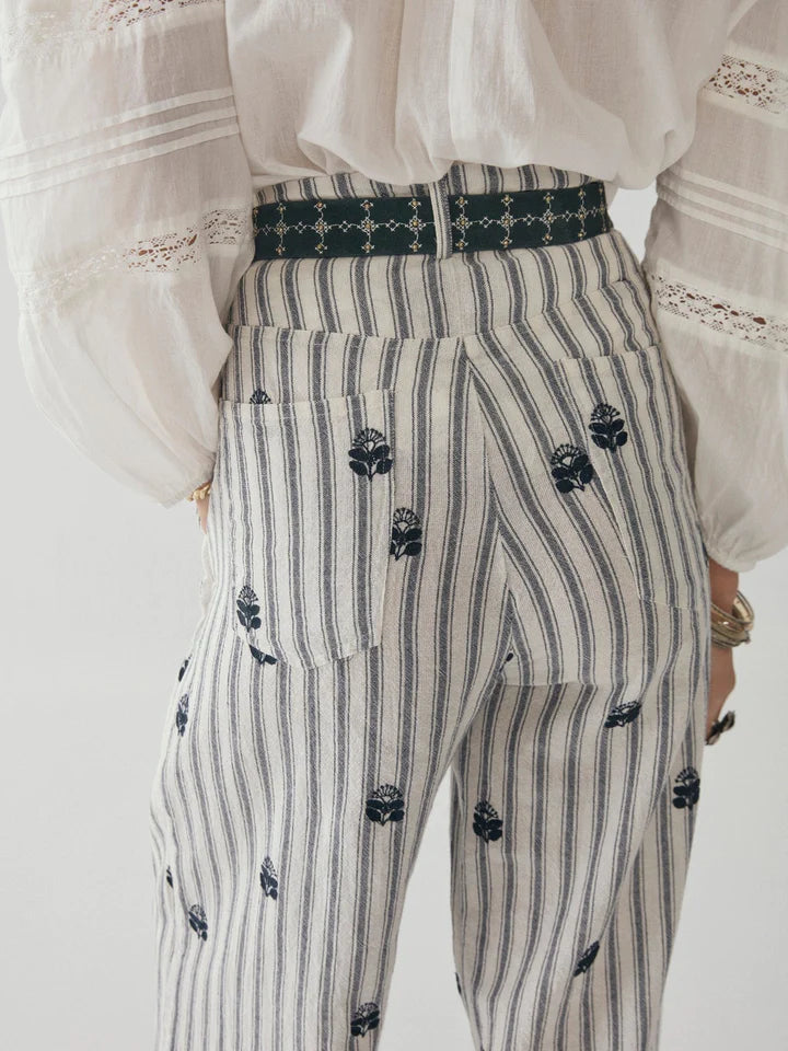 Indira Pant - White Stripes