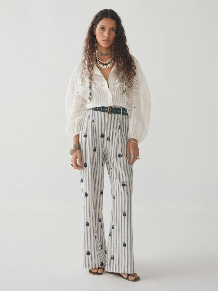 Indira Pant - White Stripes