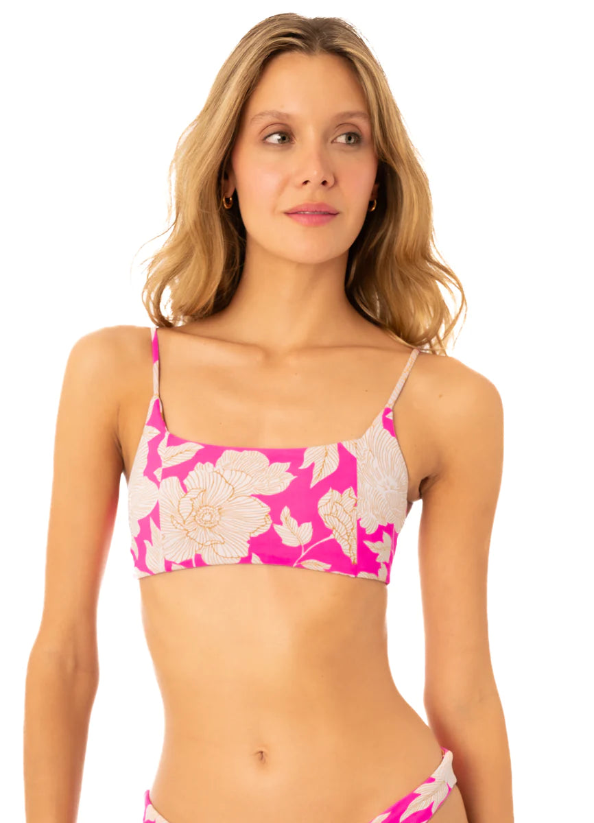 Floral Duo Zayla Sporty Bralette Bikini Top