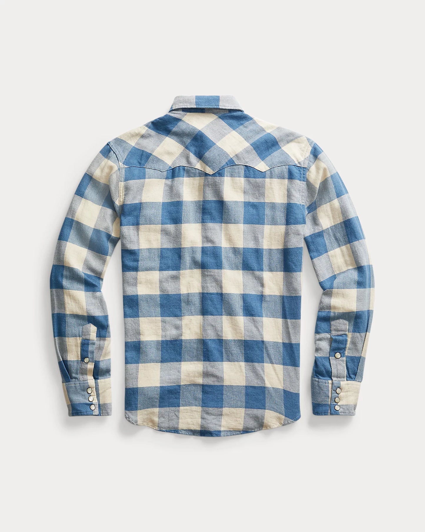 Slim Fit Plaid Twill Western Shirt
