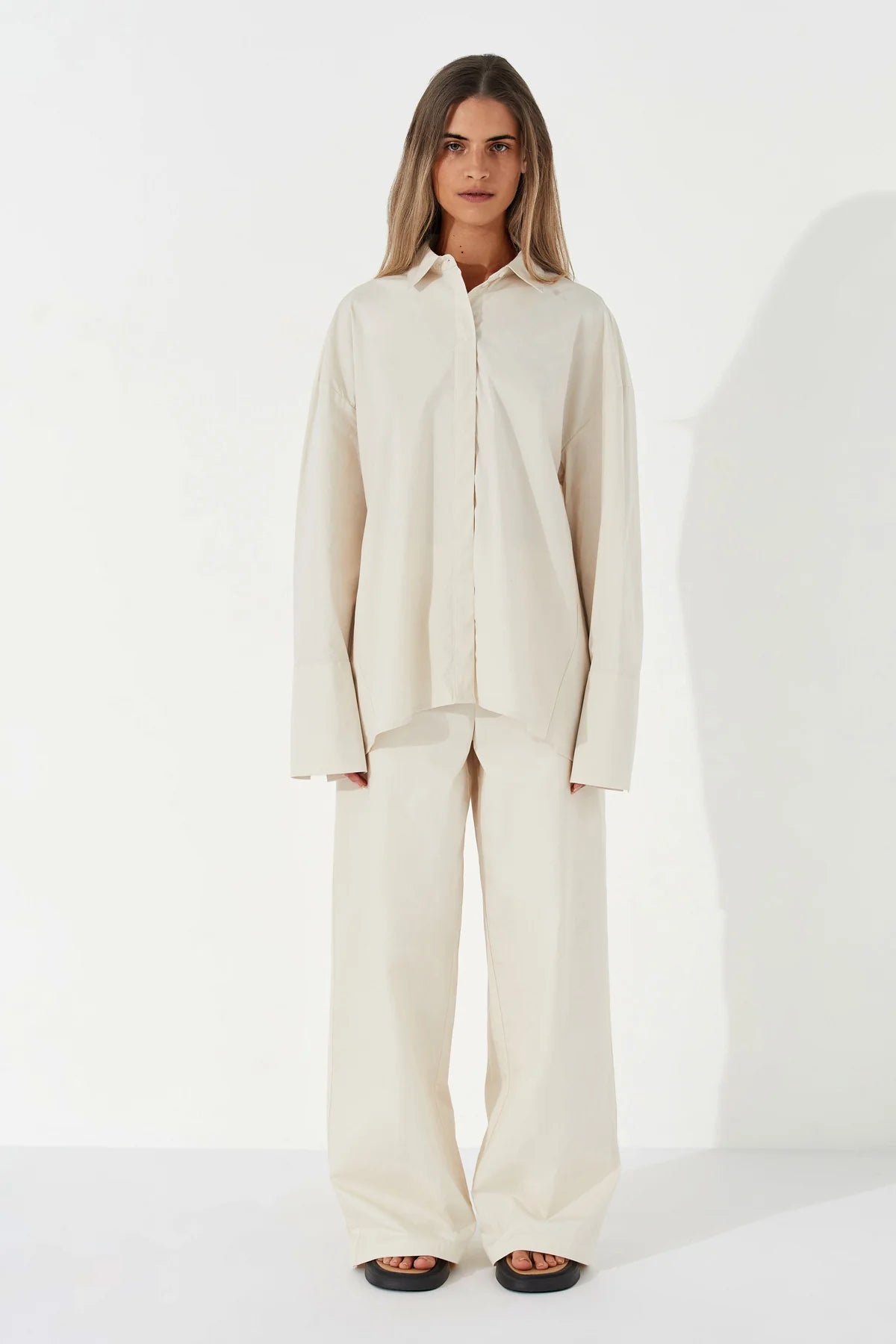 ORGANIC COTTON SHIRT - STONE