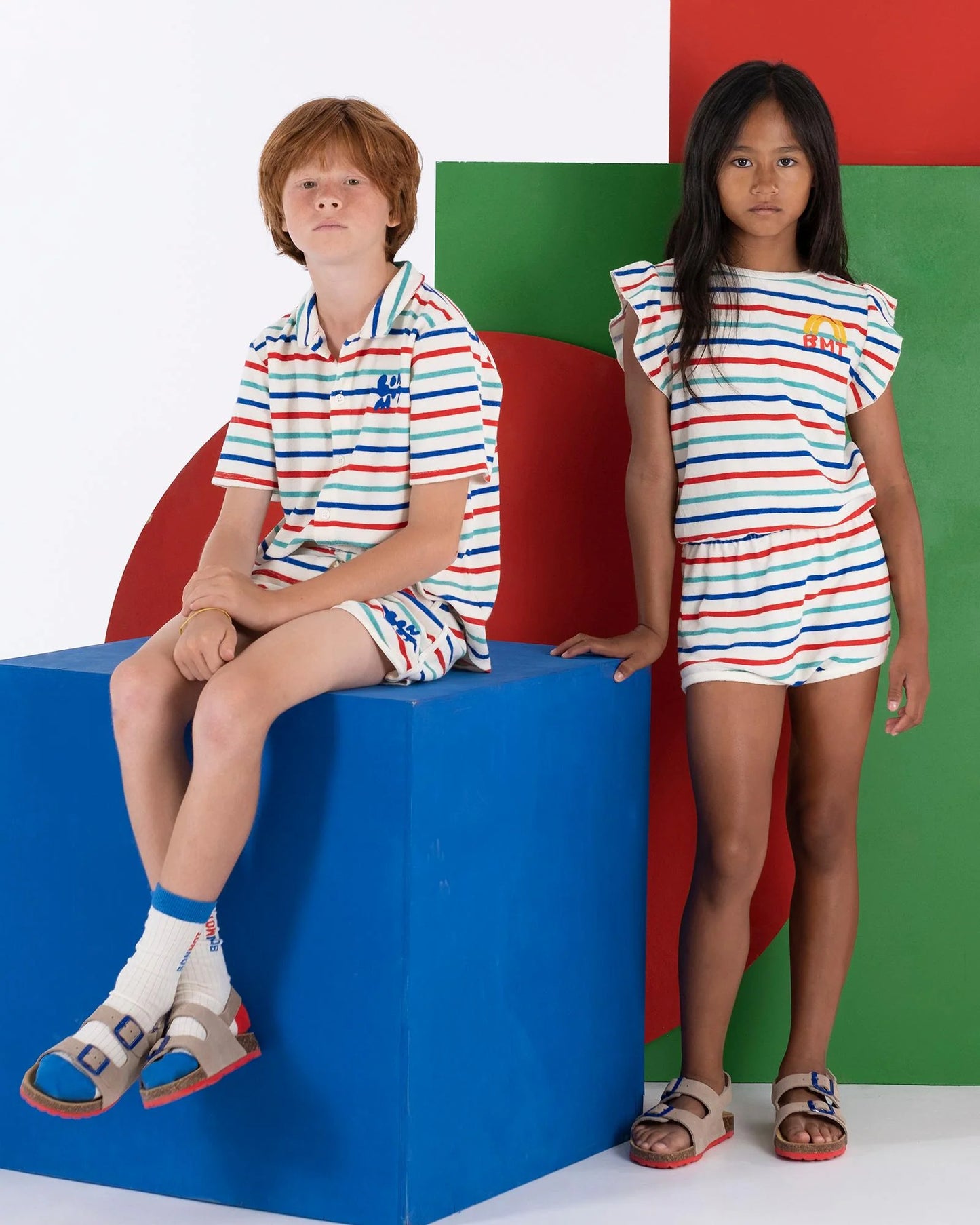 Terry shirt multicolor stripes